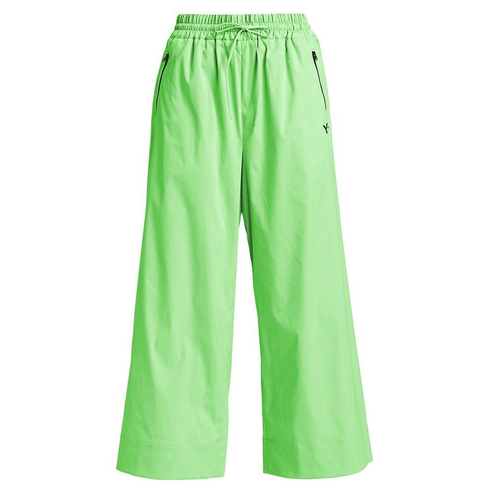 Adidas Y-3 Wide-Leg Green Nylon Pants Size M